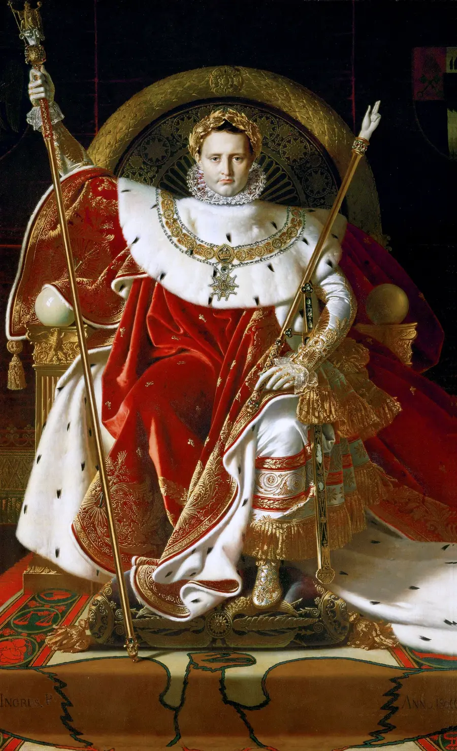 Napoleon auf dem Kaiserthron